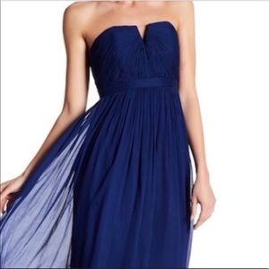 J. Crew Nadia Silk Chiffon Dress Dark Cove